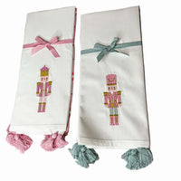 Pink Nutcracker Tea Towel (2 Tassel Color Options)