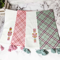 Pink Nutcracker Tea Towel (2 Tassel Color Options)