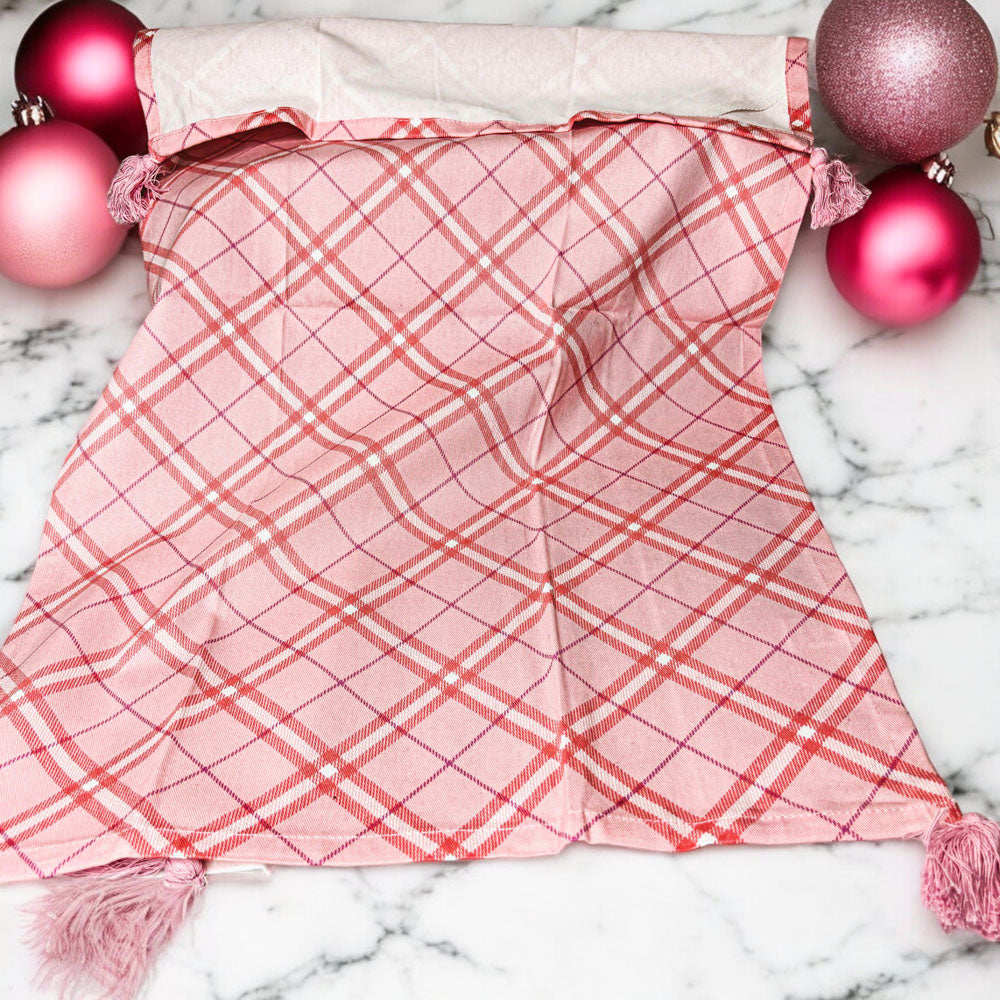 Pink Nutcracker Tea Towel (2 Tassel Color Options)