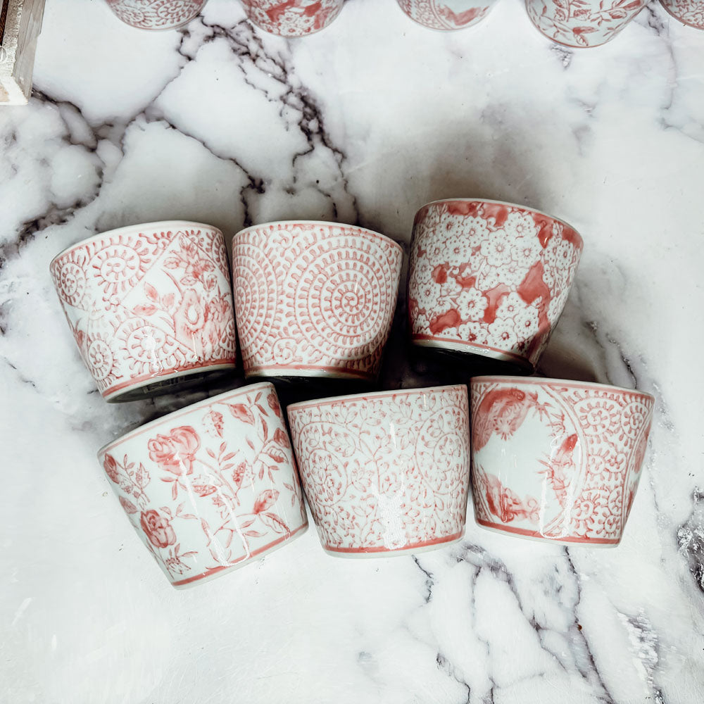 Mini Pink Cachepots (Various Prints)