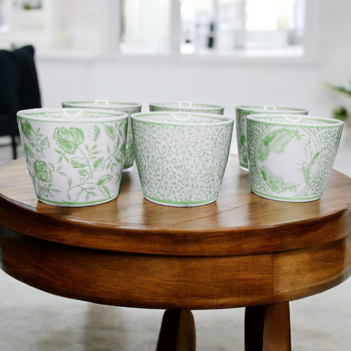 Mini Green Cachepots (Various Prints)