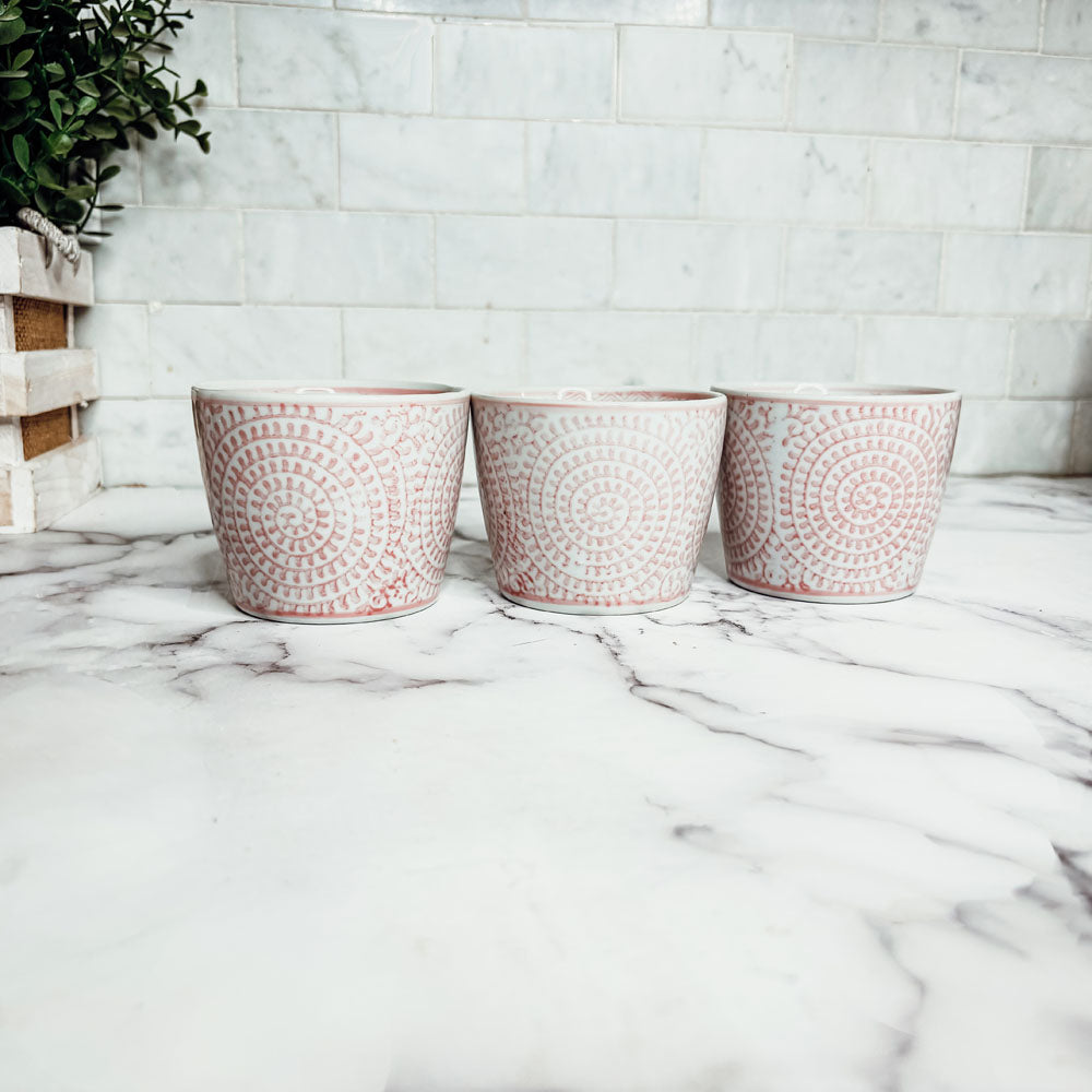 Mini Pink Cachepots (Various Prints)