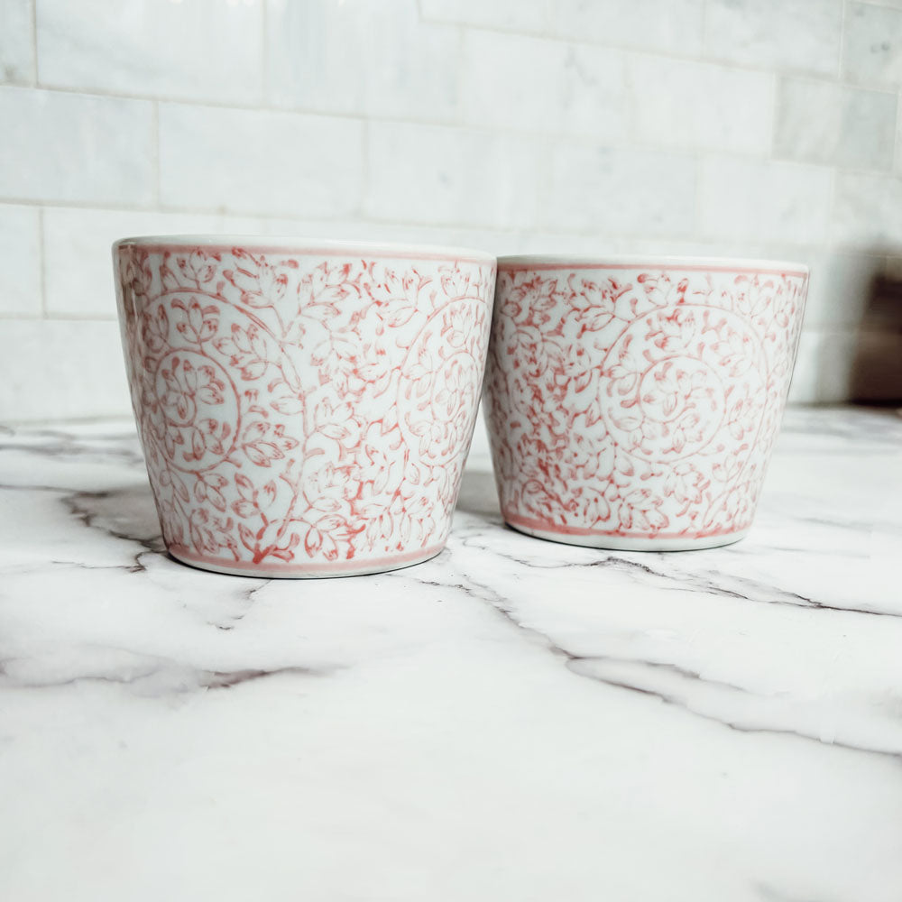 Mini Pink Cachepots (Various Prints)