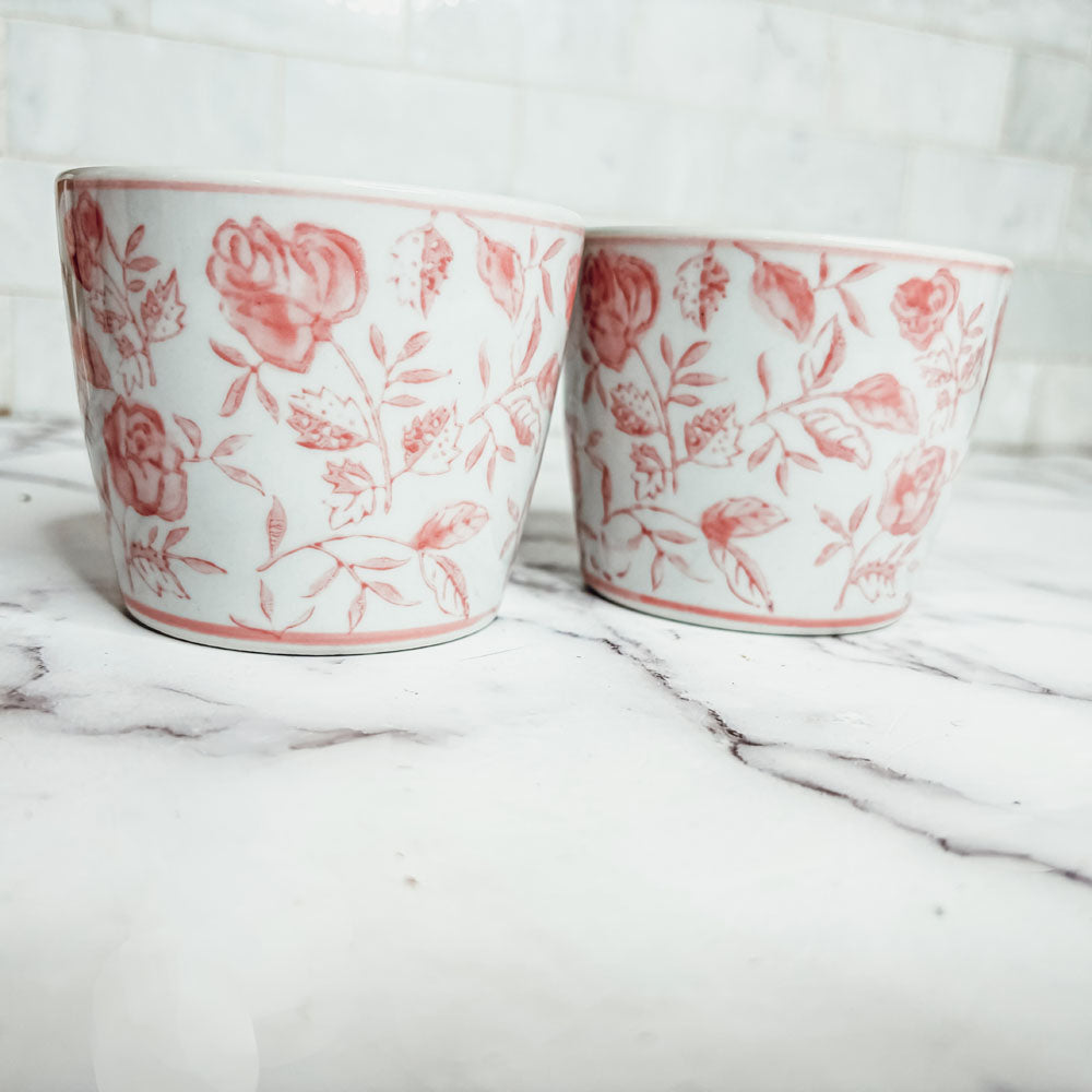Mini Pink Cachepots (Various Prints)