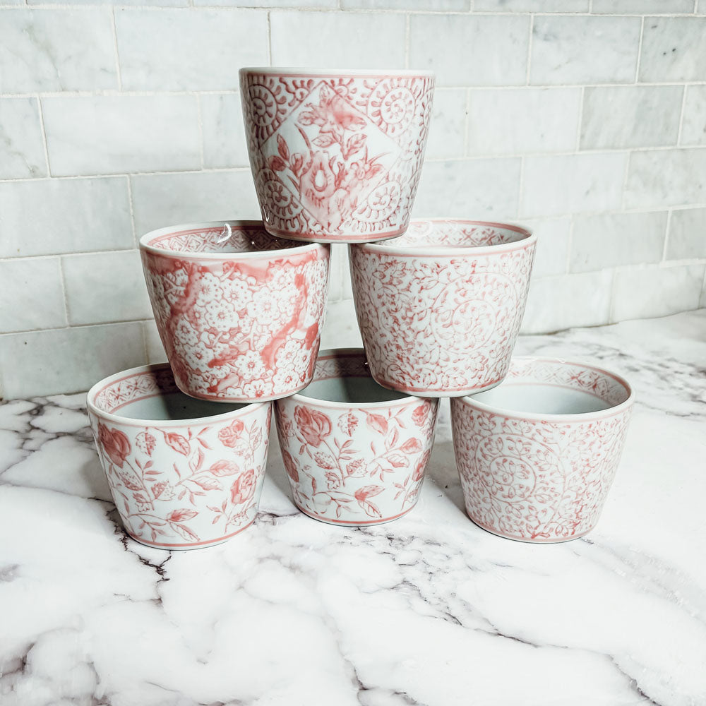 Mini Pink Cachepots (Various Prints)