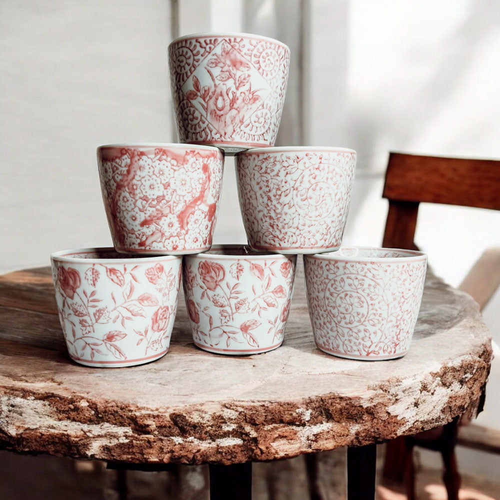 Mini Pink Cachepots (Various Prints)