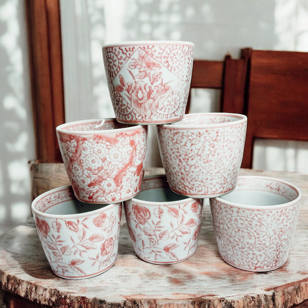 Mini Pink Cachepots (Various Prints)