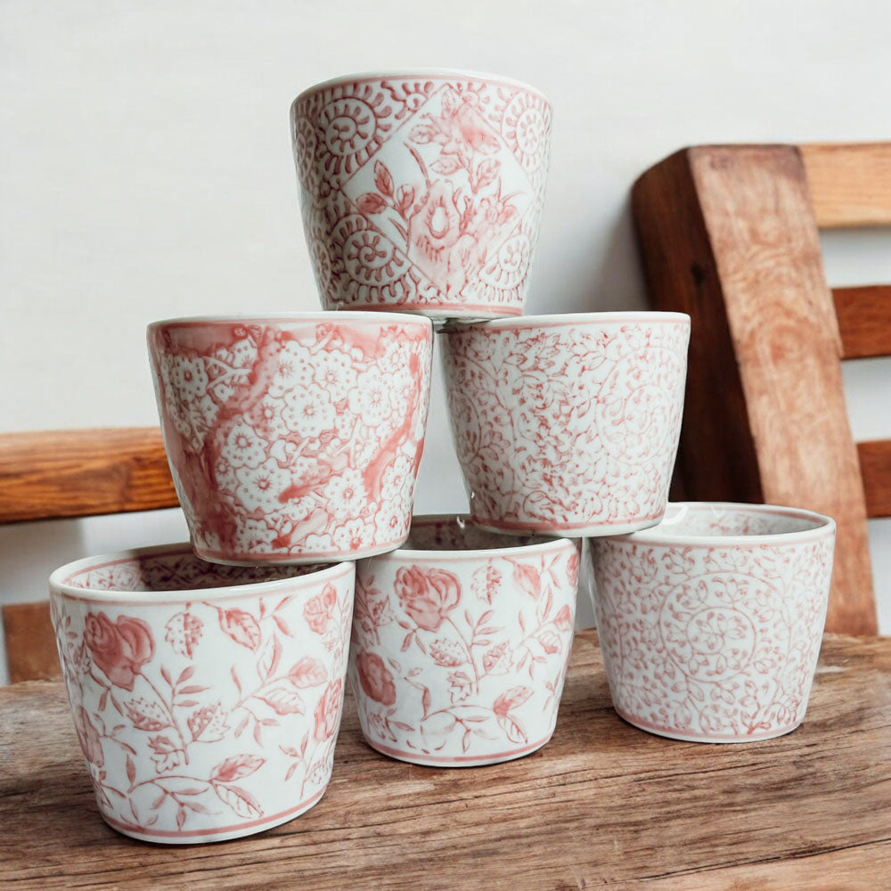 Mini Pink Cachepots (Various Prints)