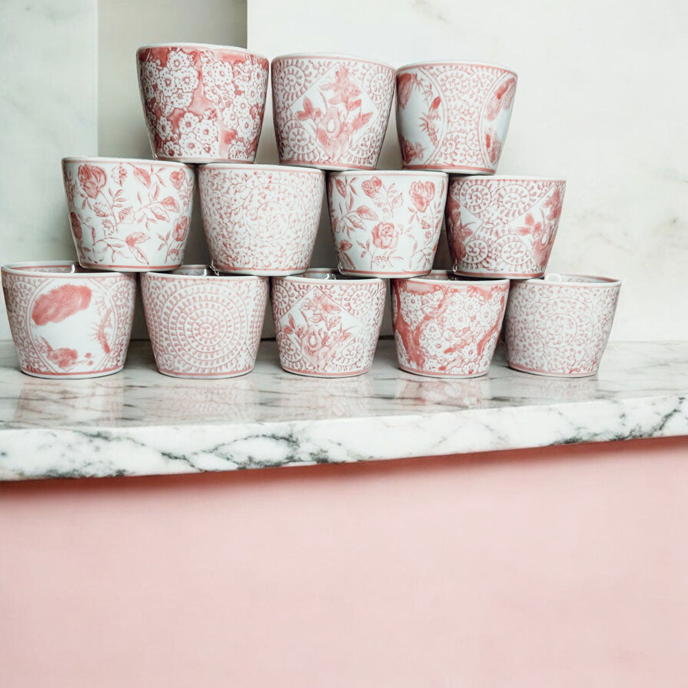 Mini Pink Cachepots (Various Prints)