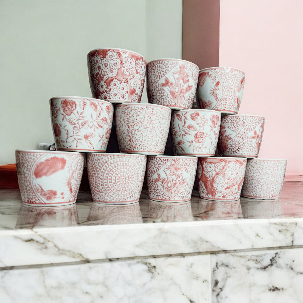 Mini Pink Cachepots (Various Prints)