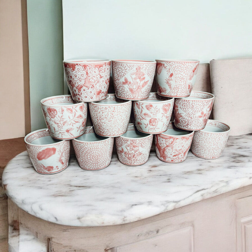 Mini Pink Cachepots (Various Prints)