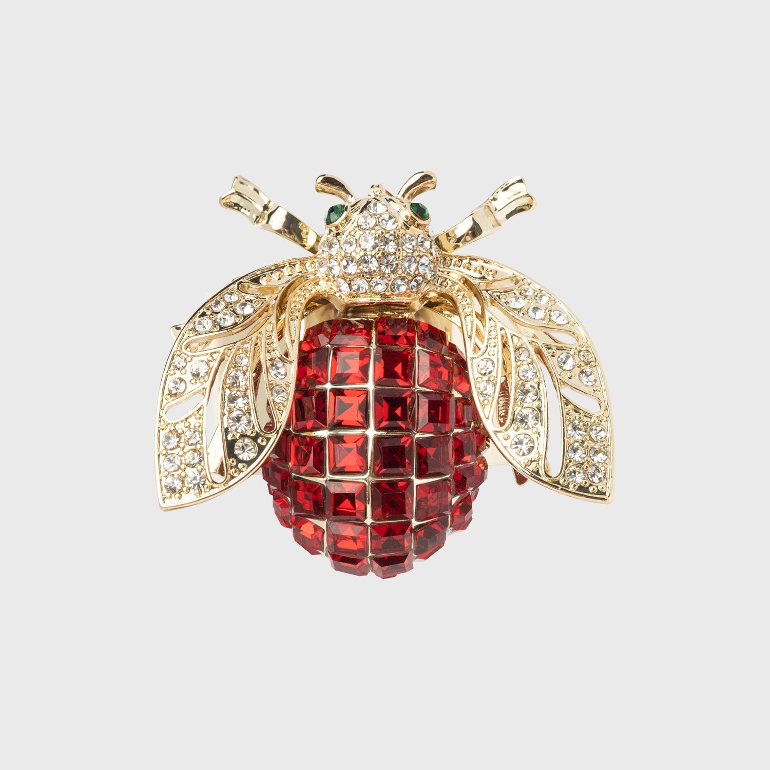 Large Sparkle Bee Napkin Rings – Ruby (Set of 4)