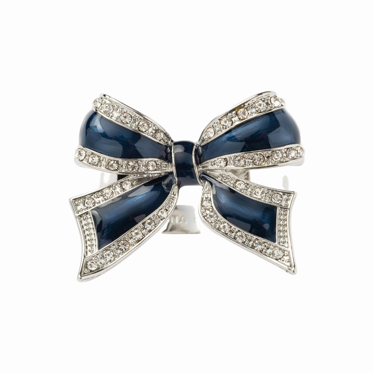 Enamel Bow Skinny Napkin Rings – Navy (Set of 4)
