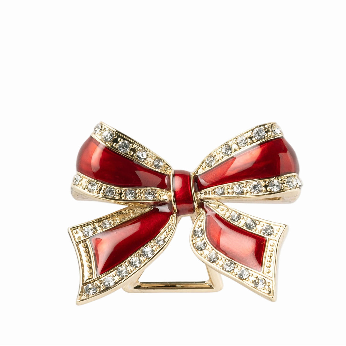 Enamel Bow Placecard Holders – Red (Set of 4)