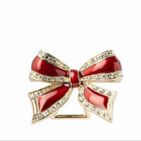 Enamel Bow Placecard Holders – Red (Set of 4)