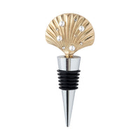 Shell Wine Stopper with Pearls &amp; Crystals