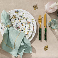Skinny Stripey Bee Napkin Rings – Green (Set of 4)