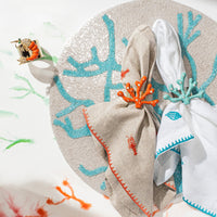 Coral Napkin Rings – Turquoise (Set of 4)