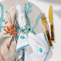Coral Napkin Rings – Turquoise (Set of 4)