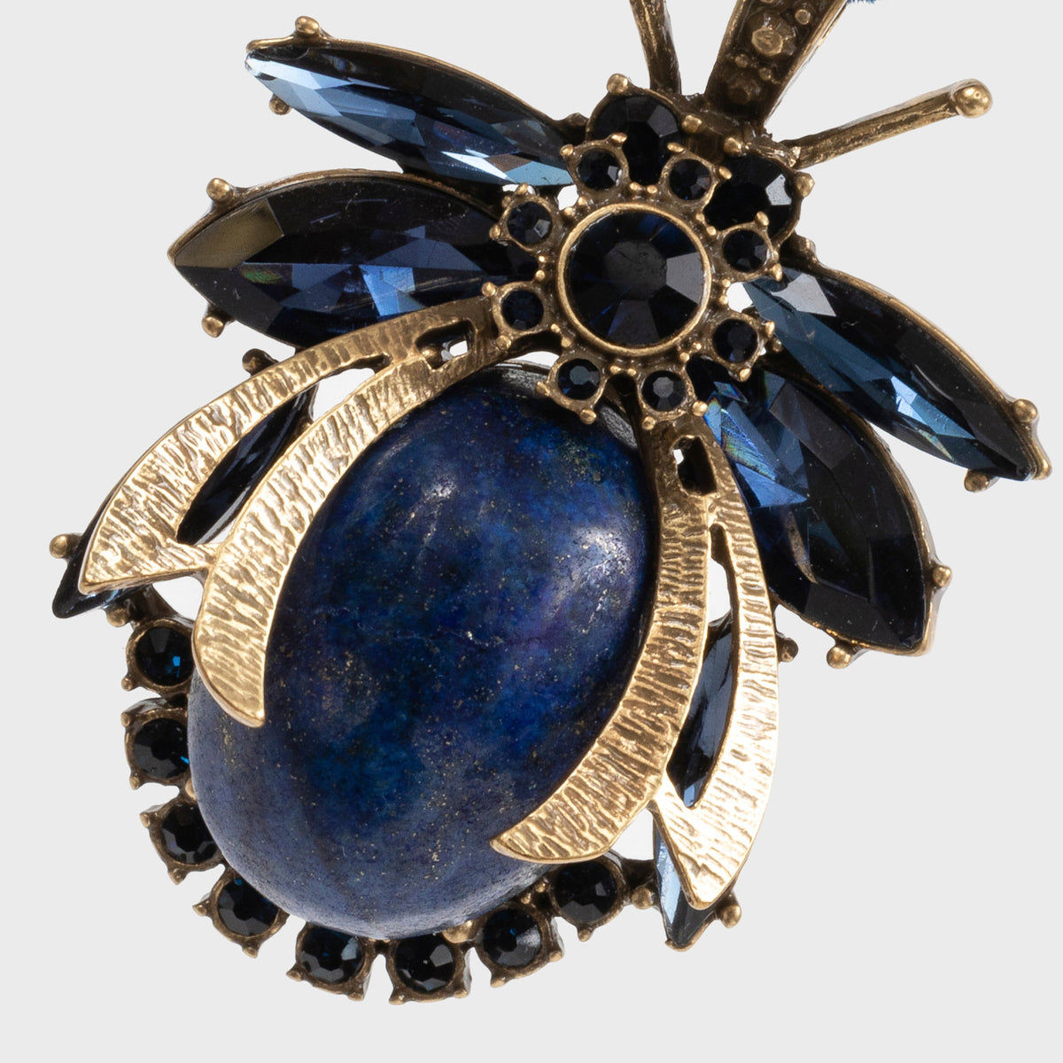 Vintage Bug Hanging Ornament, Lapis Tazuli