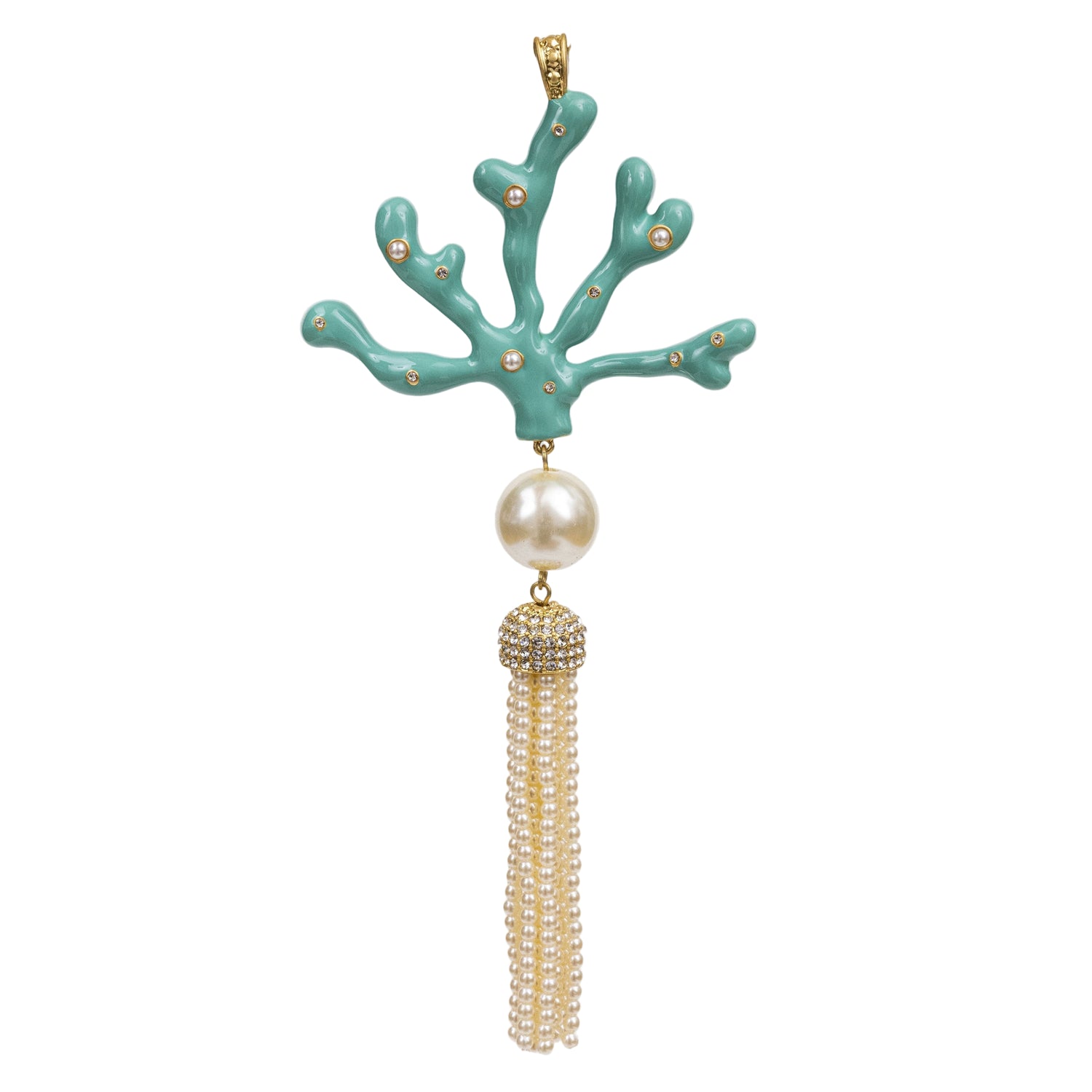 Coral Tassel Hanging Ornament - Turquoise