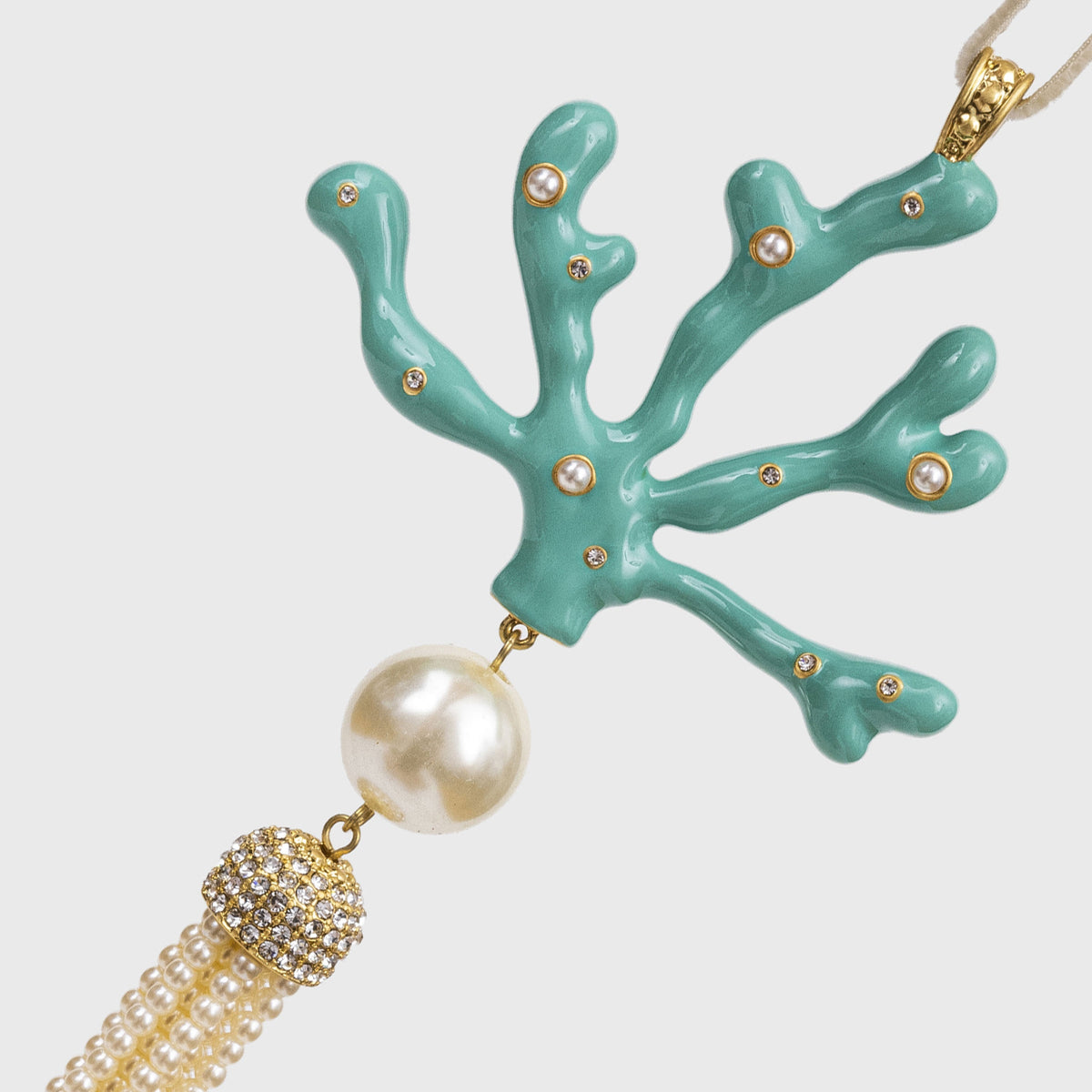 Coral Tassel Hanging Ornament - Turquoise
