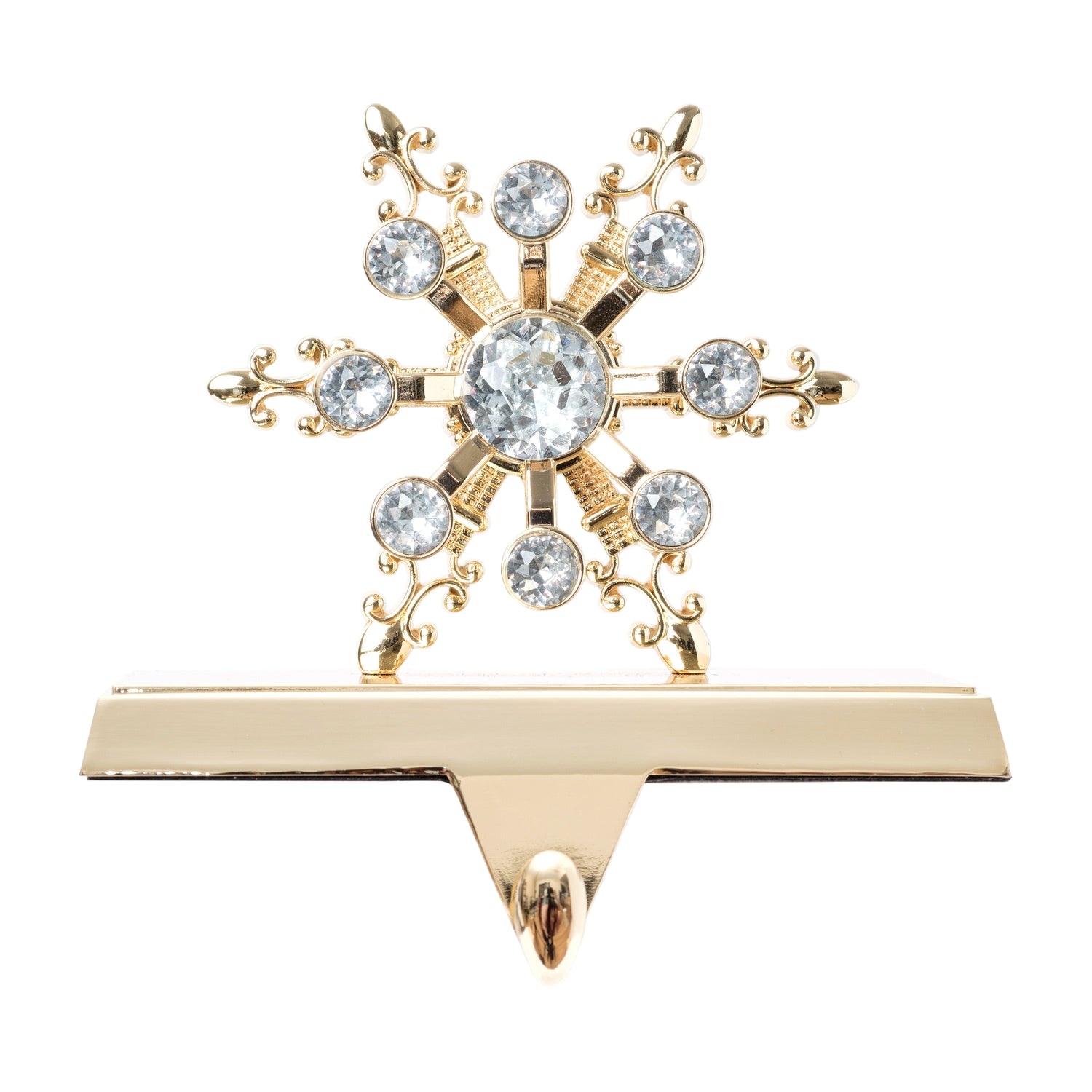 Gold Snowflake Stocking Hanger