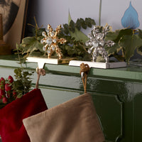 Silver Snowflake Stocking Hanger