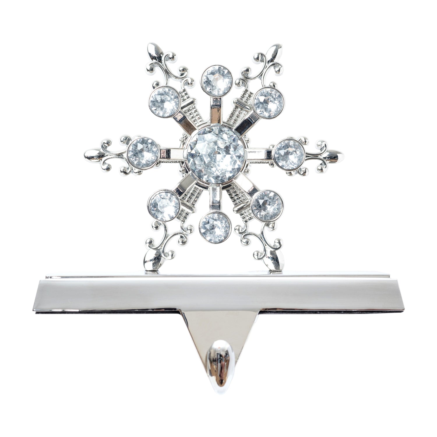 Silver Snowflake Stocking Hanger