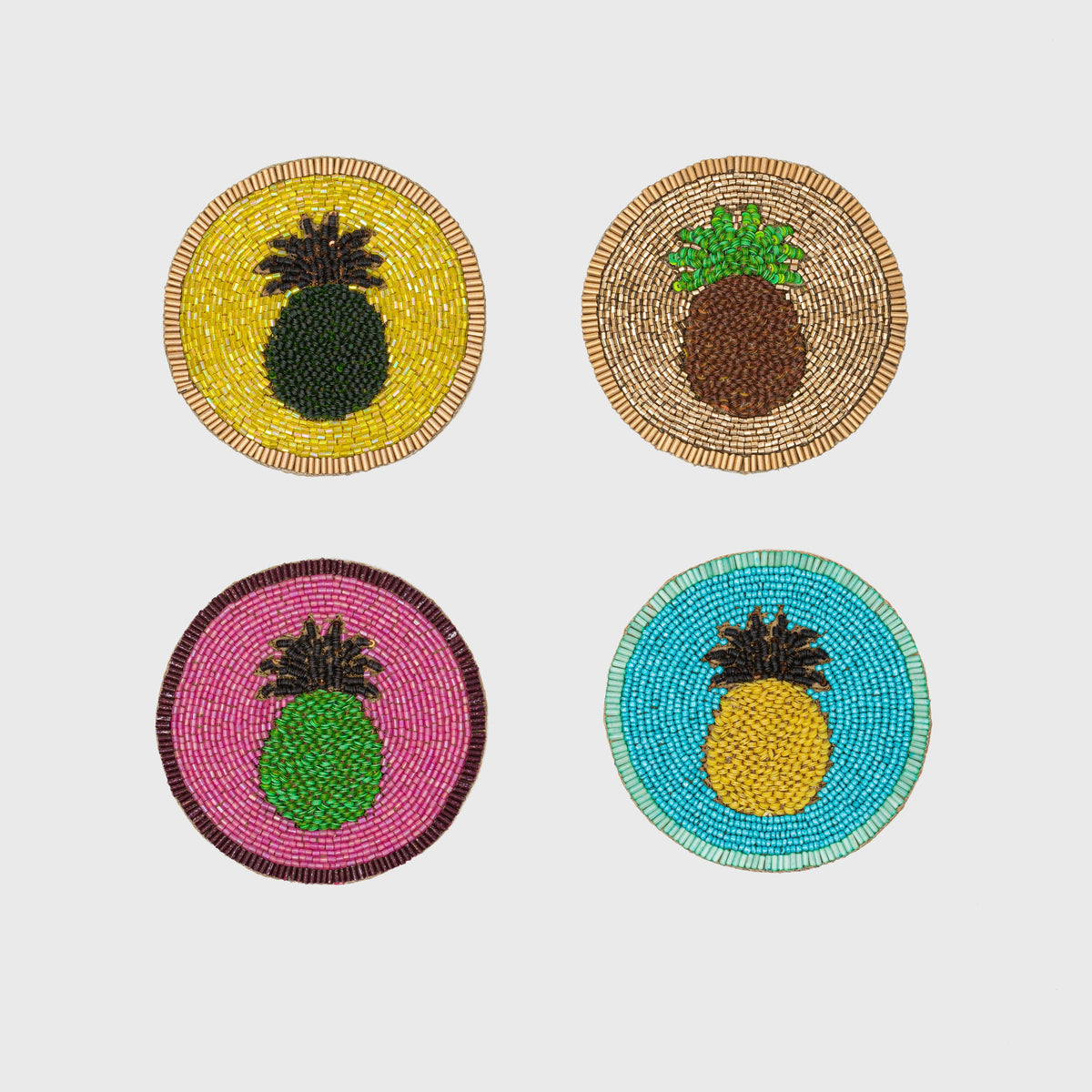 Pineapple Coasters – Set of 4