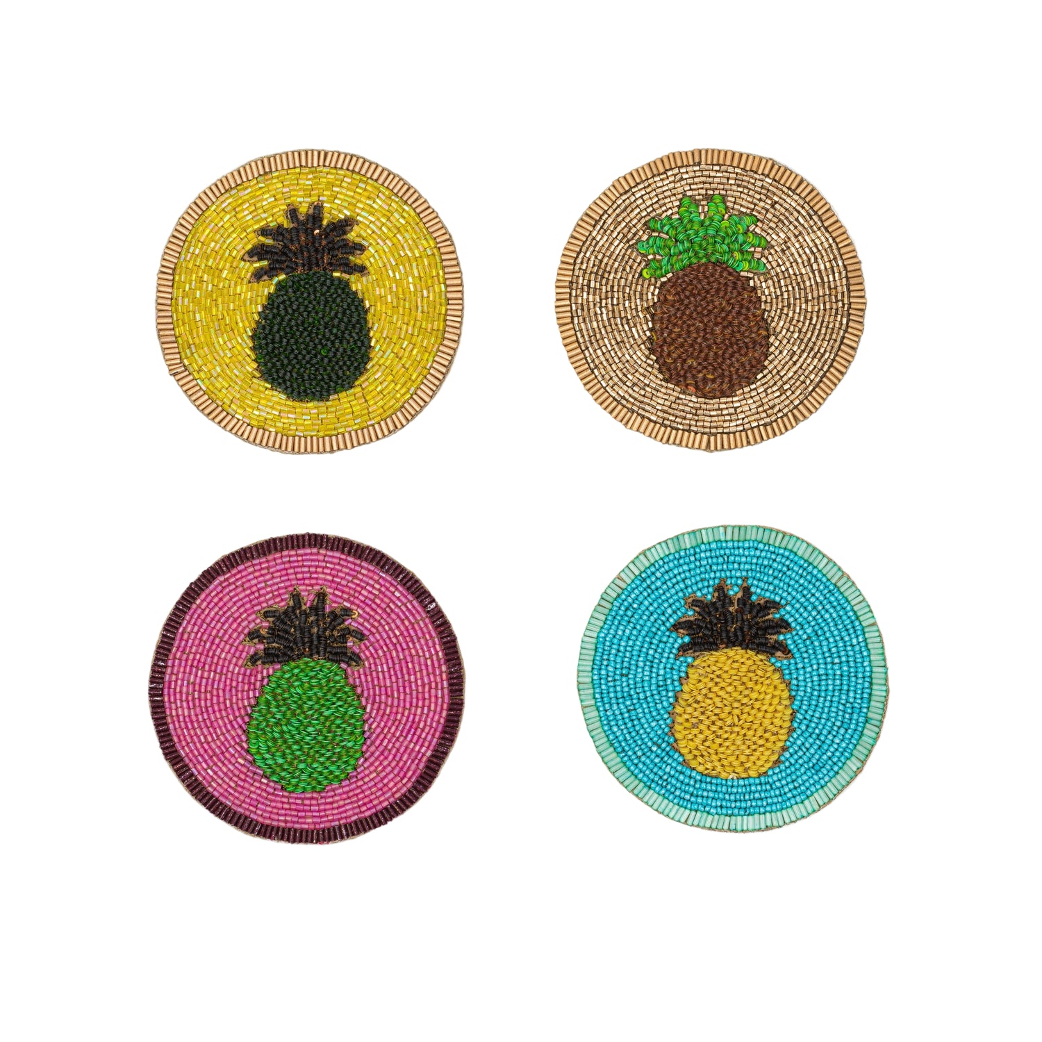 Pineapple Coasters – Set of 4