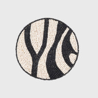 Zebra Coasters – Black (Set of 4)