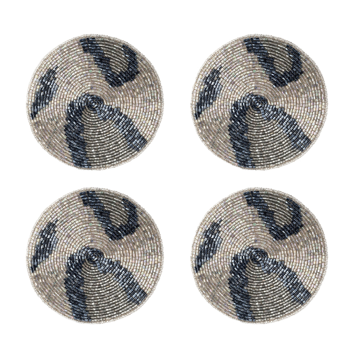 Animal Pattern Coasters – Silver (Set of 4)