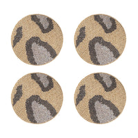 Animal Pattern Coasters – Gold (Set of 4)