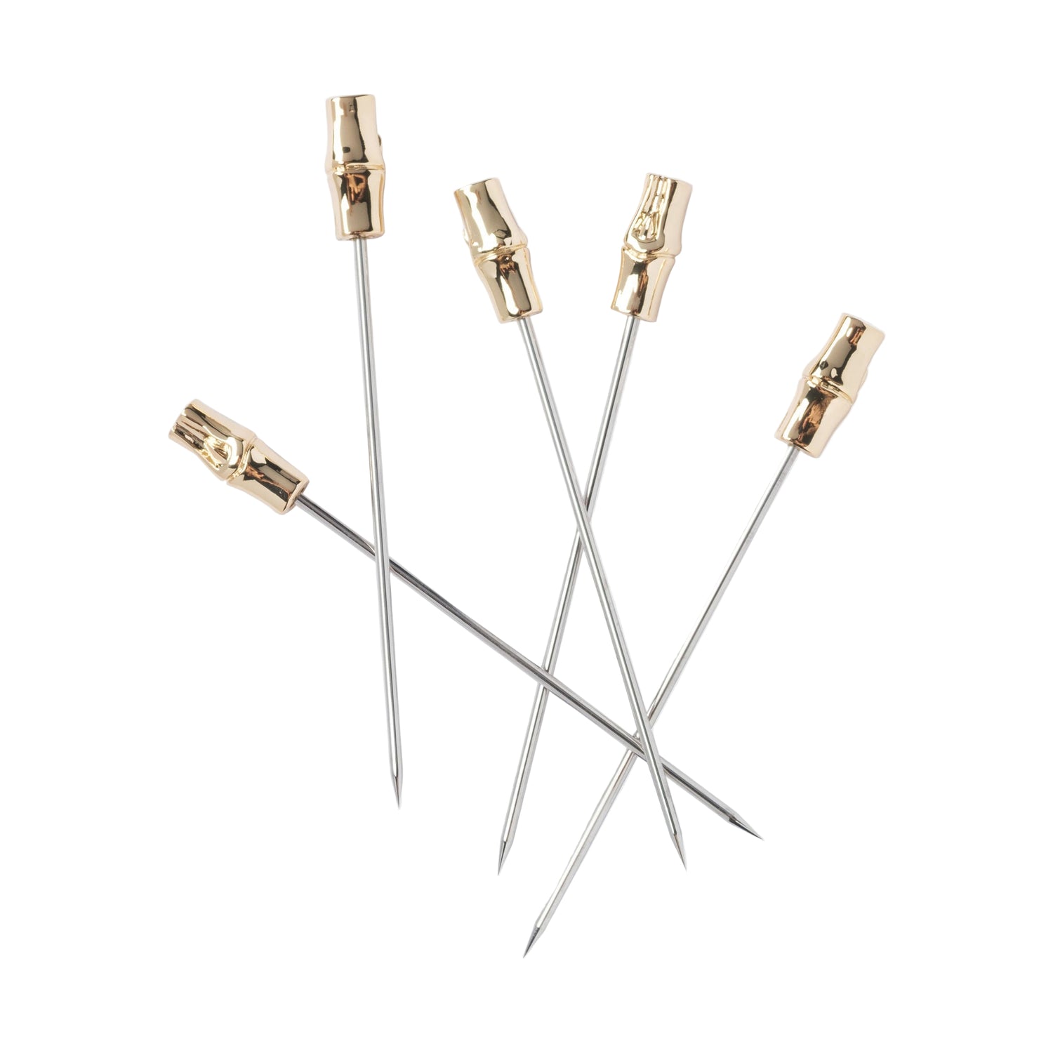 Golden Bamboo Cocktail Picks – Set of 6