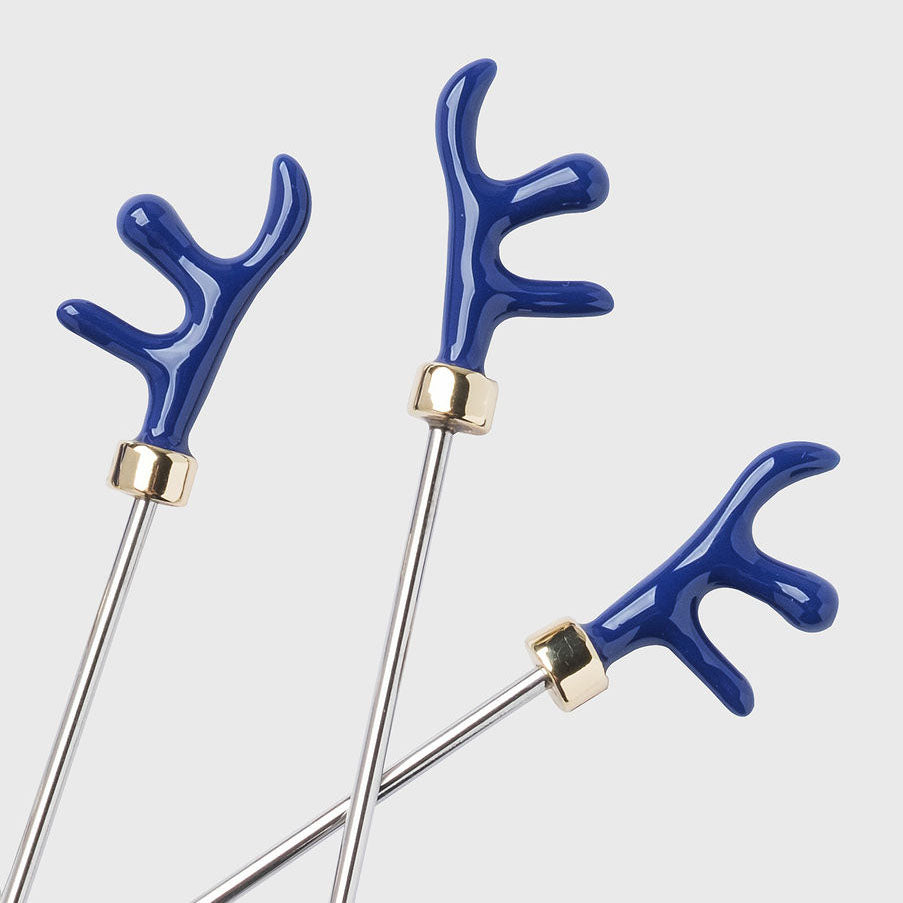 Coral Cocktail Picks – Blue (Set of 6)
