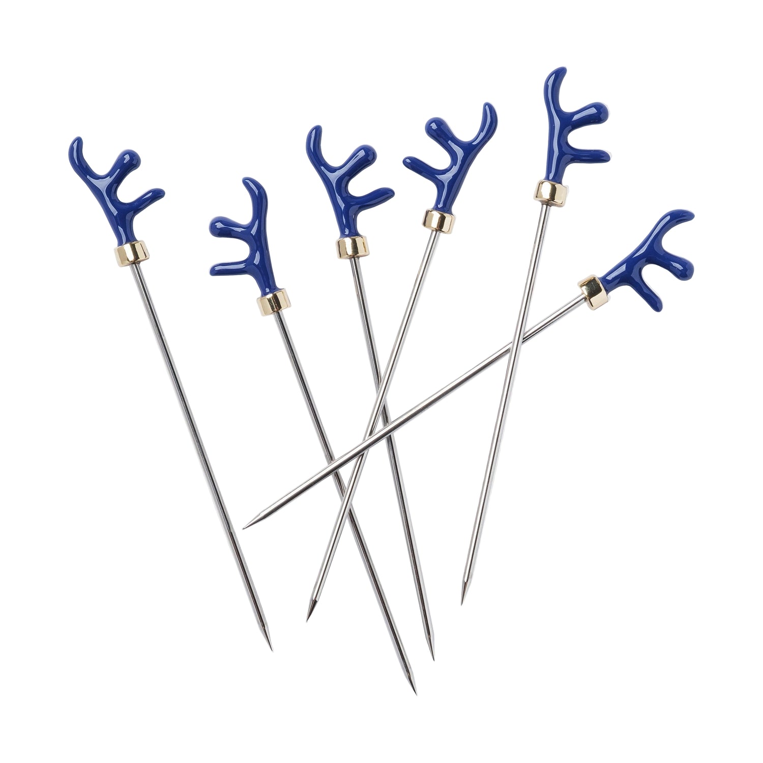 Coral Cocktail Picks – Blue (Set of 6)