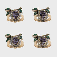 Pomegranate Skinny Napkin Rings (Set of 4)