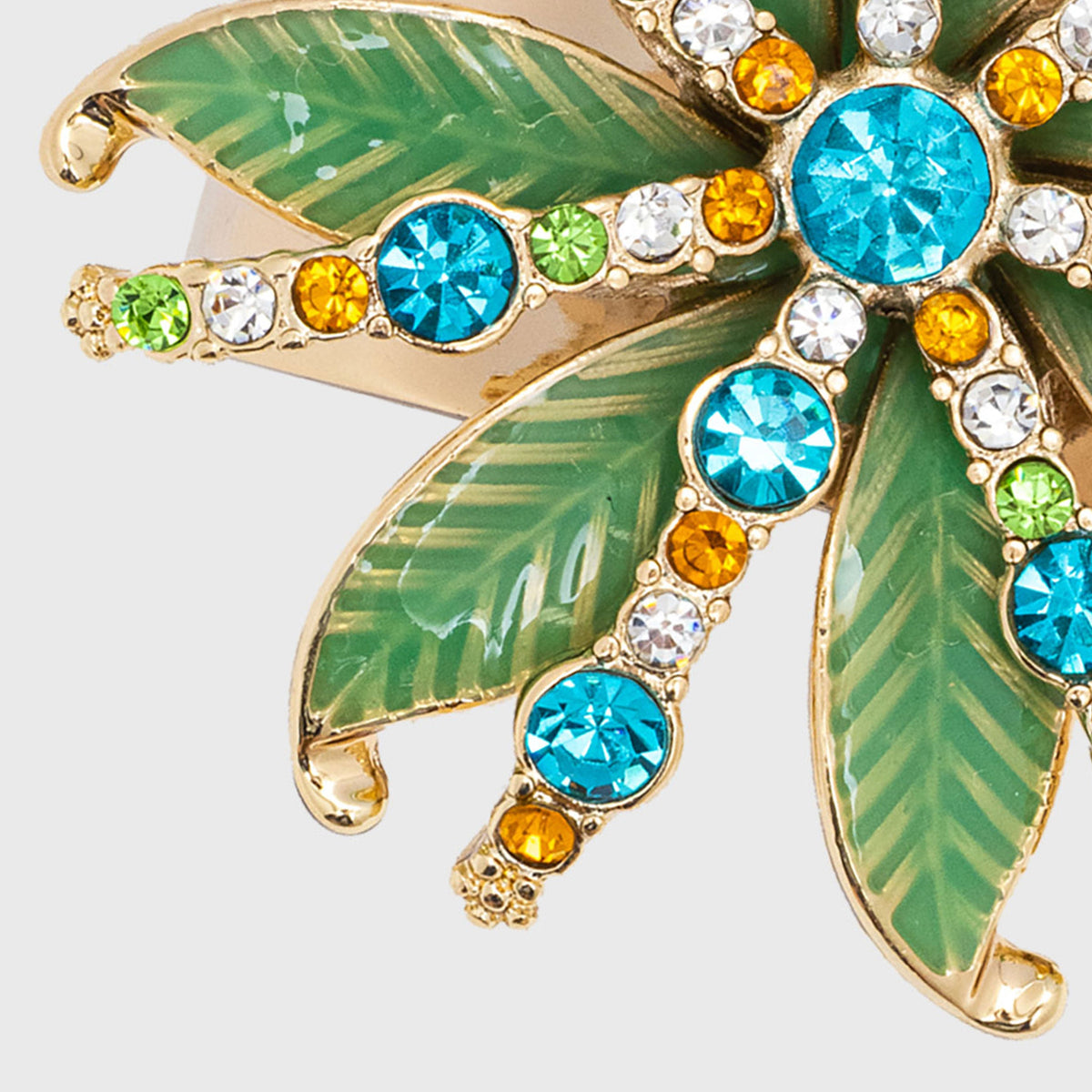 Deco Palm Napkin Rings – Green (Set of 4)