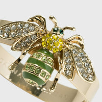 Skinny Stripey Bee Napkin Rings – Green (Set of 4)
