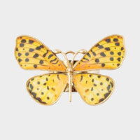 Painterly Butterfly Napkin Rings – Yellow (Set of 4)