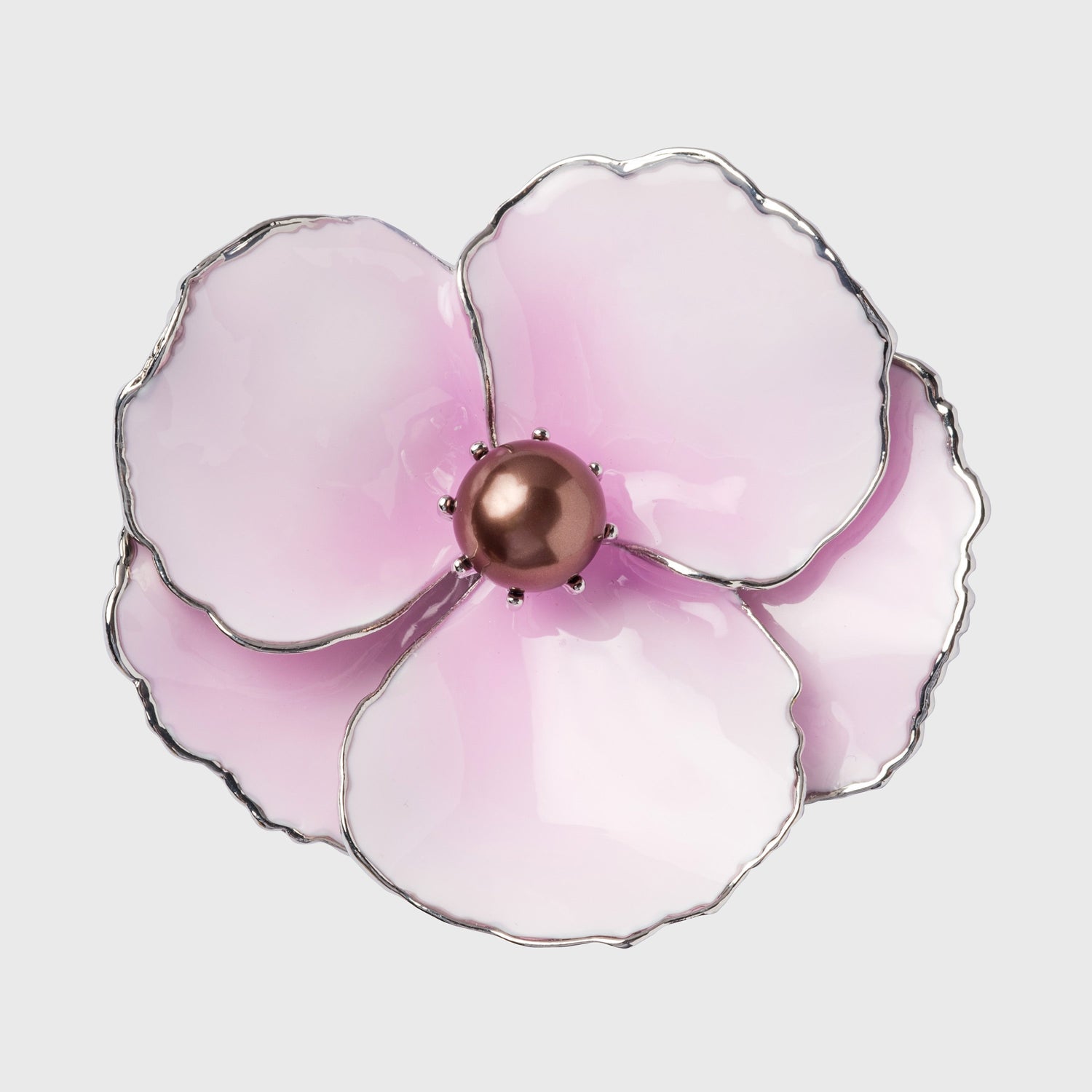 Enamel Flower Napkin Rings – Pink (Set of 4)