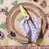 Enamel Flower Napkin Rings – Pink (Set of 4)