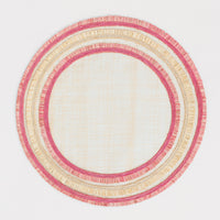 Ruffle Edge Straw Placemats – Pink (Set of 4)