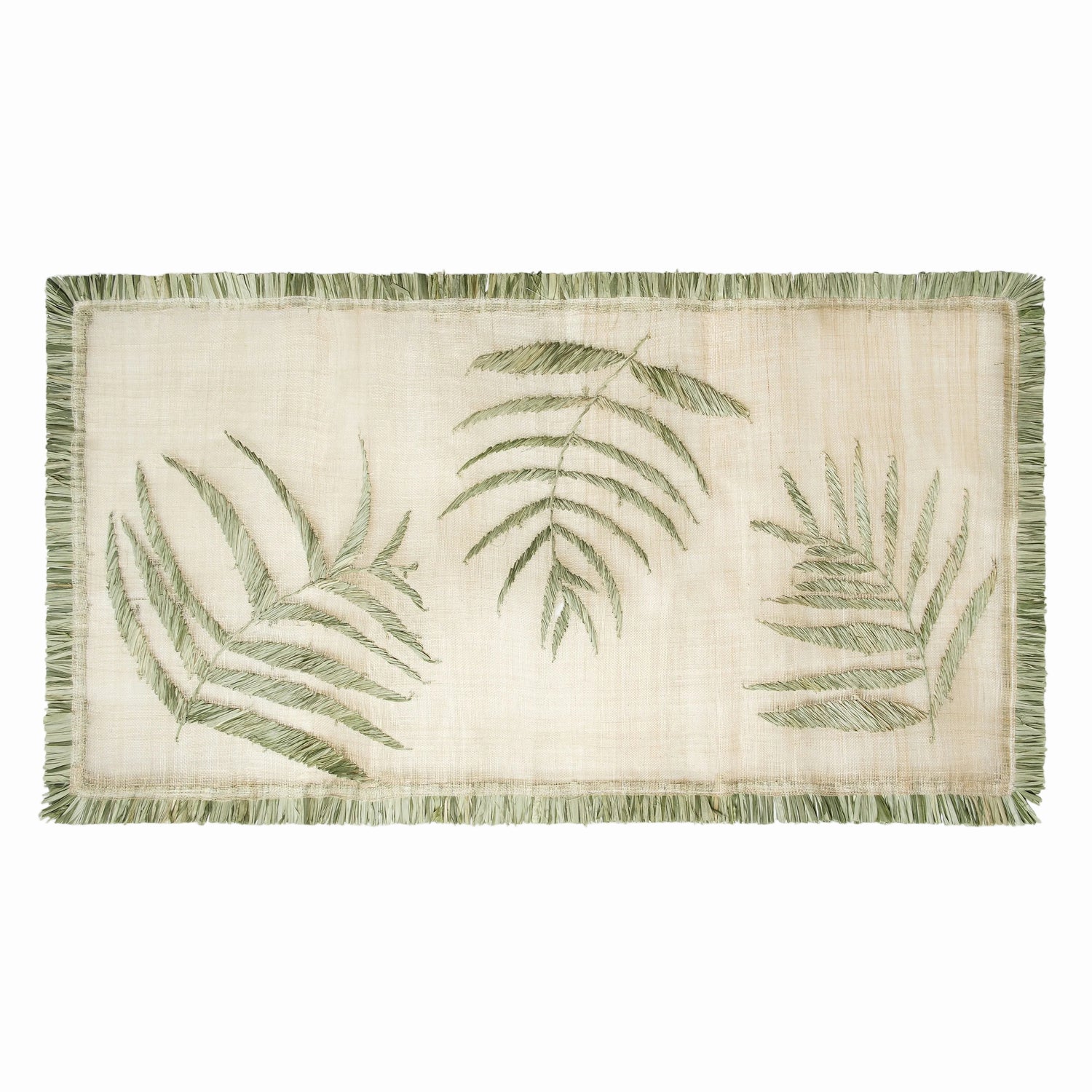 Handwoven Abaca Palm Frond Table Runner