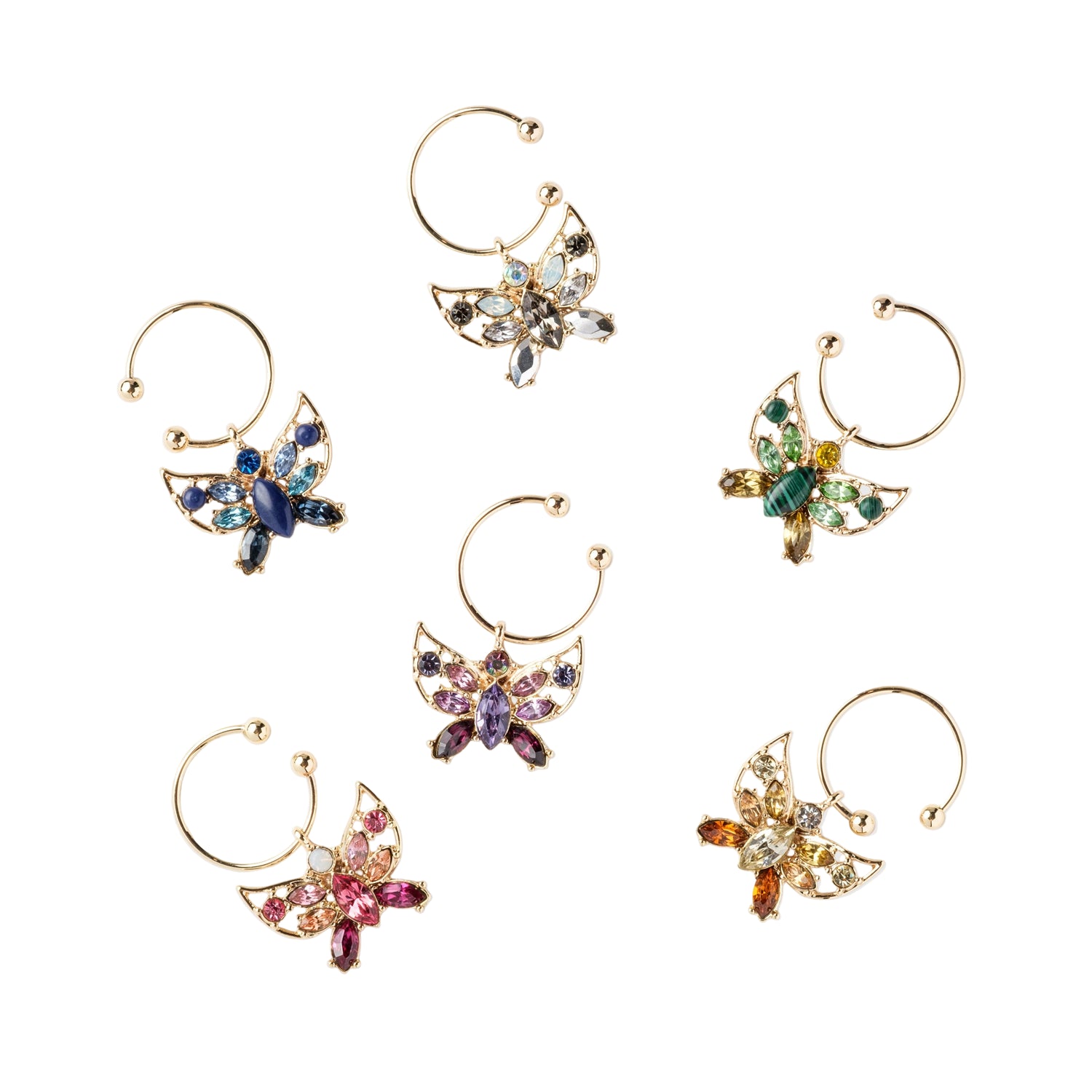 Butterfly Wine Charms – Set of 6