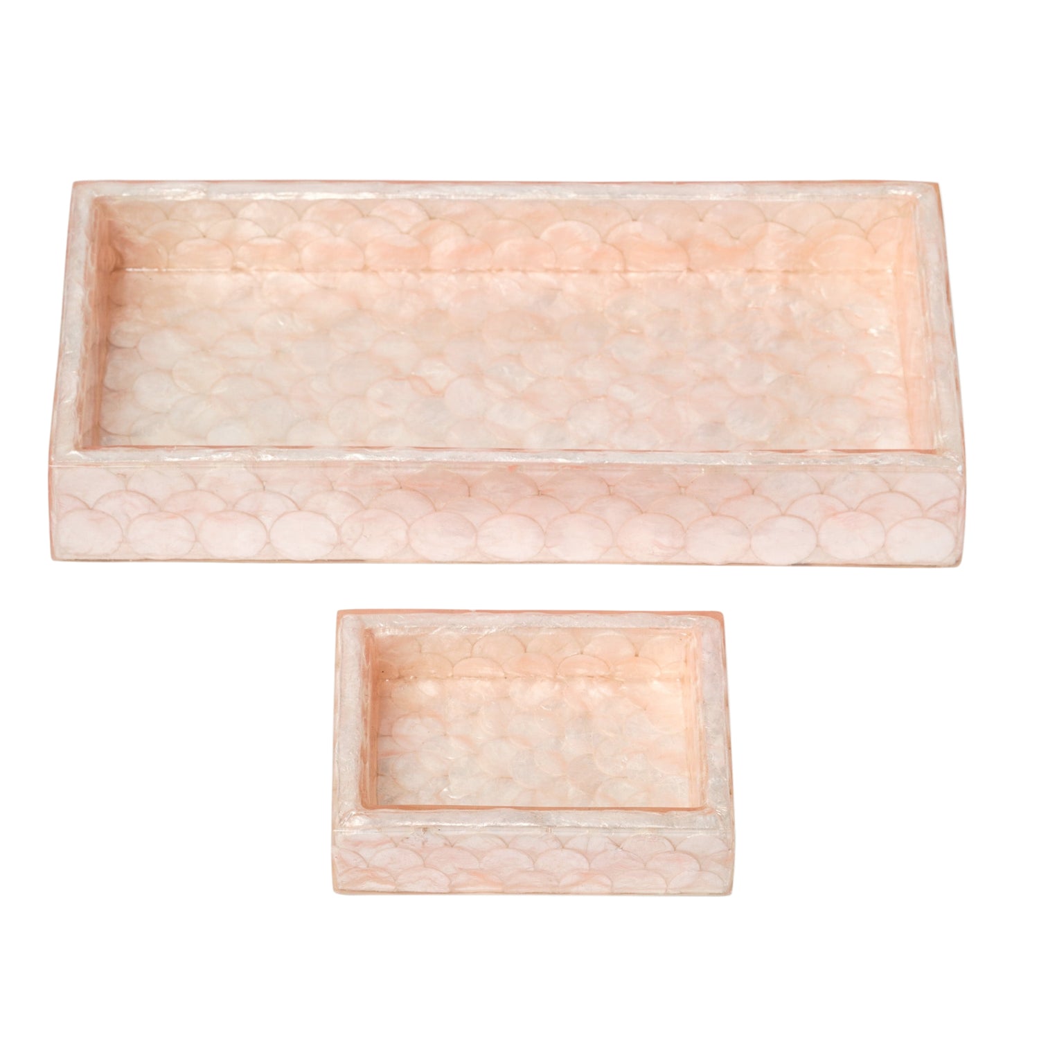 Capiz Trays – Pink (Set of 2)