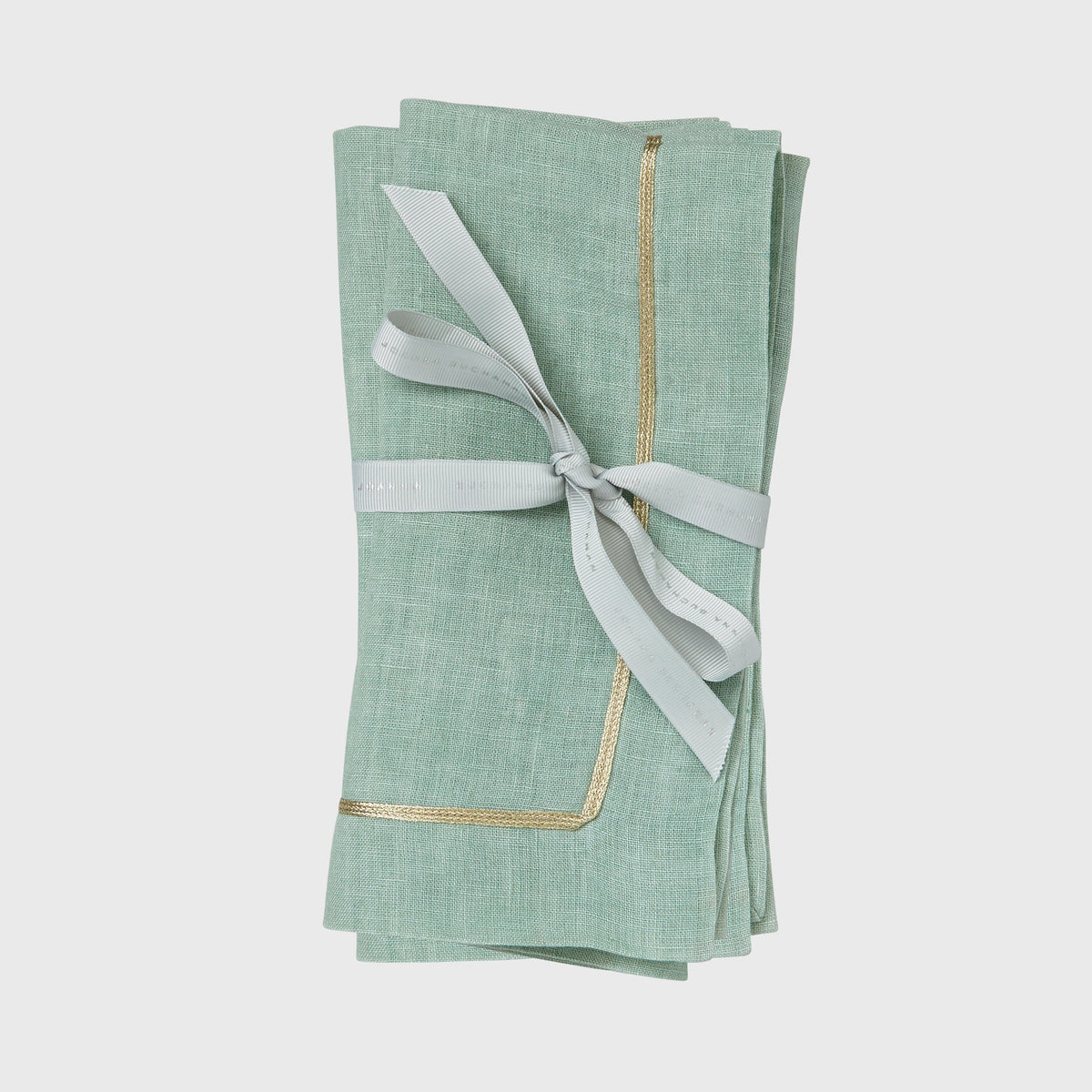 Gold Trim Dinner Napkins – Seafoam (Set of 2)