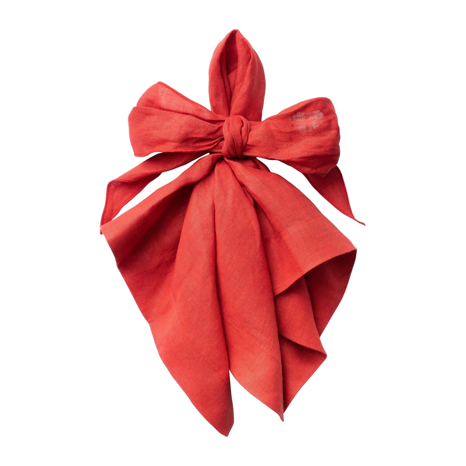 Bow Linen Napkins – Berry (Set of 2)