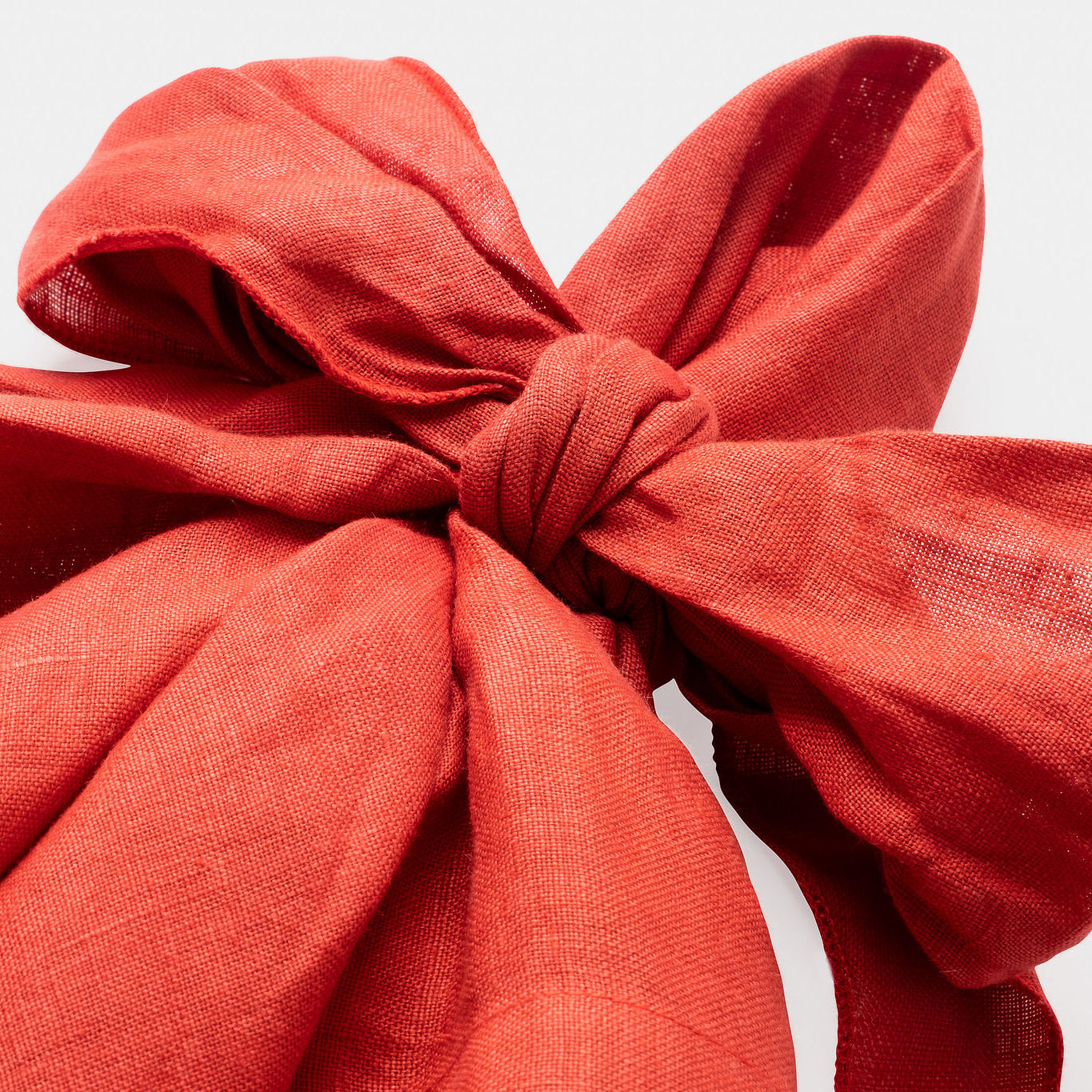 Bow Linen Napkins – Berry (Set of 2)